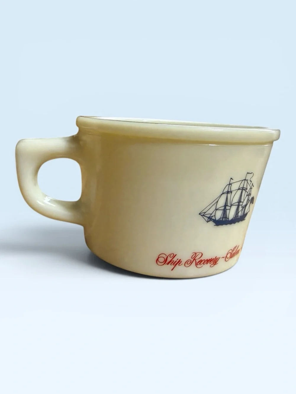 Vintage Shulton Old Spice Shaving Mug Made Of White Milk Glass